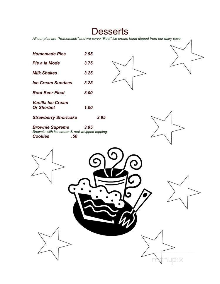 Star Family Restaurant - Murdo, SD menu_pic