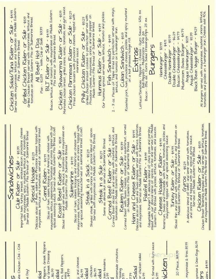 Ankar's Hoagies & Bakery - Chattanooga, TN menu_pic