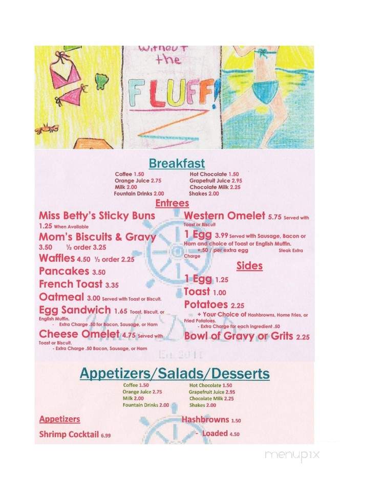Cedar Hill Restaurant - Celina, TN menu_pic