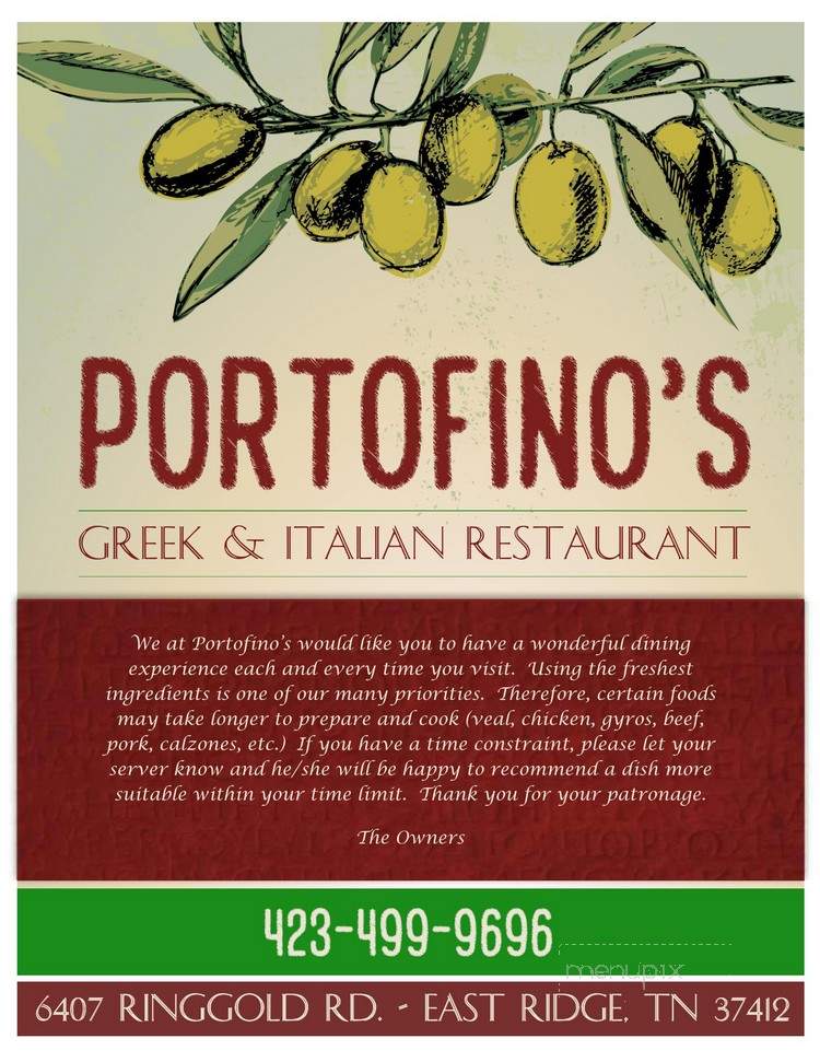 Portofino Pizza Italian Restaurant - East Ridge, TN