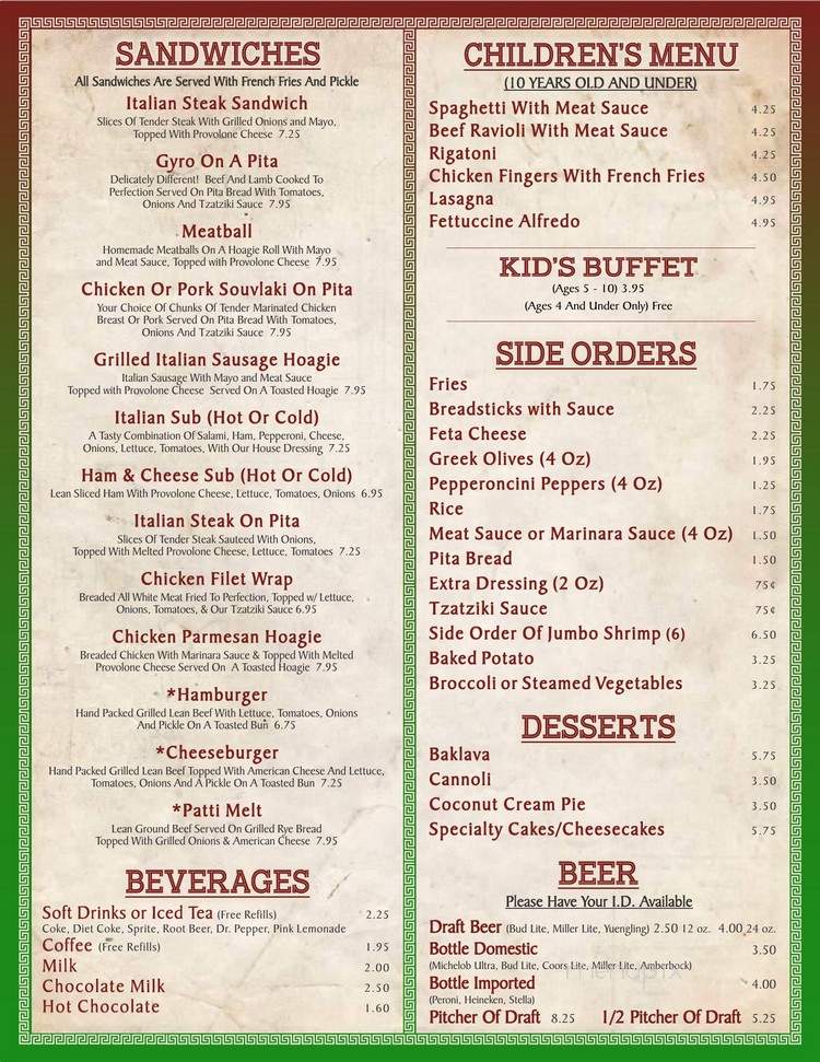 Pizzeria Portofino Menu Take Away Caulfield South Portofino Pizza