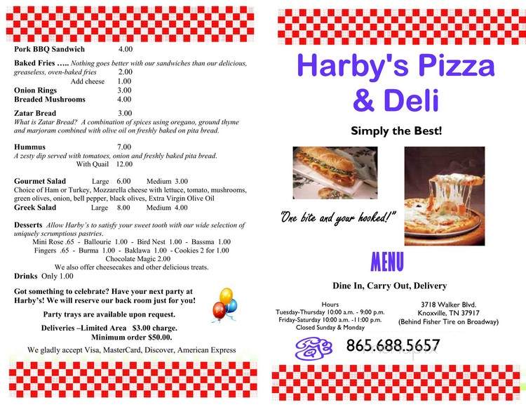 Harby's Pizza & Deli - Knoxville, TN