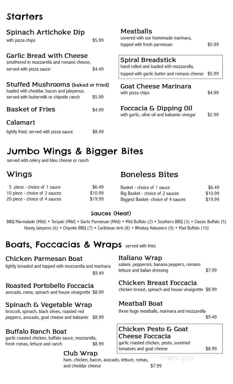 Pie In The Sky Pizza - Nashville, TN menu_pic