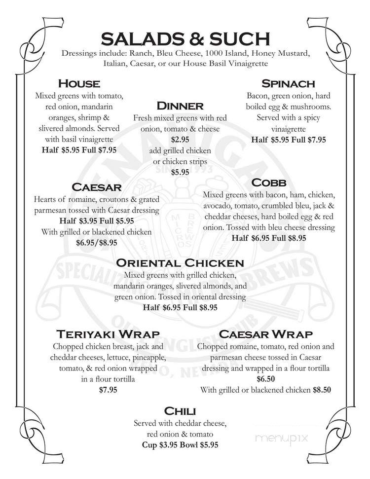 Shenanigan's Old English Pub - Reno, NV menu_pic