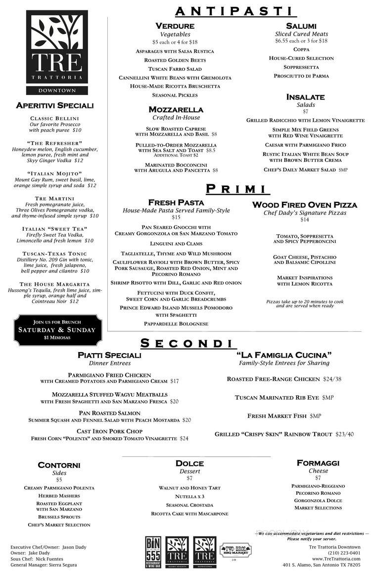 Fairmount Hotel - San Antonio, TX menu_pic