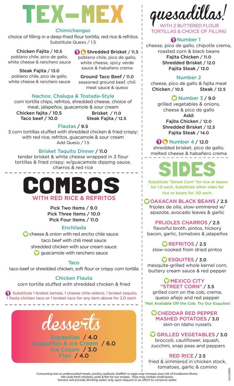 Frescos Cocina Mexicana - Burleson, TX menu_pic