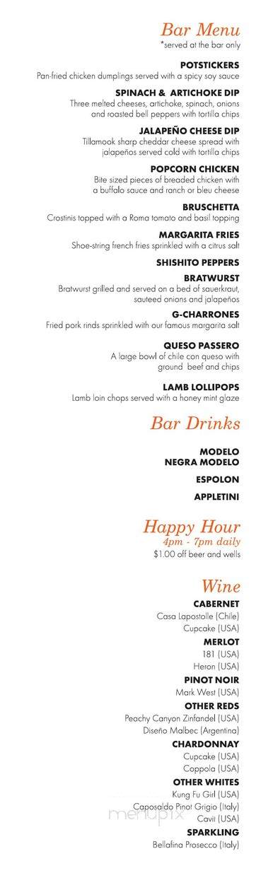 Geogeske - El Paso, TX menu_pic