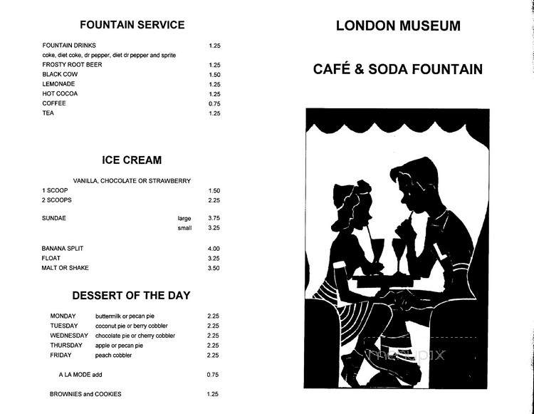 London Museum & Tea Room - New London, TX menu_pic