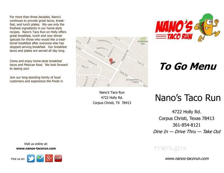 Nano's Taco Run - Corpus Christi, TX
