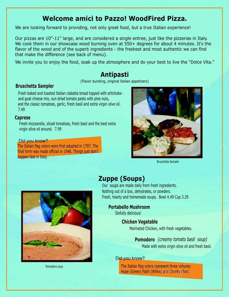 Pazzo - Flower Mound, TX menu_pic
