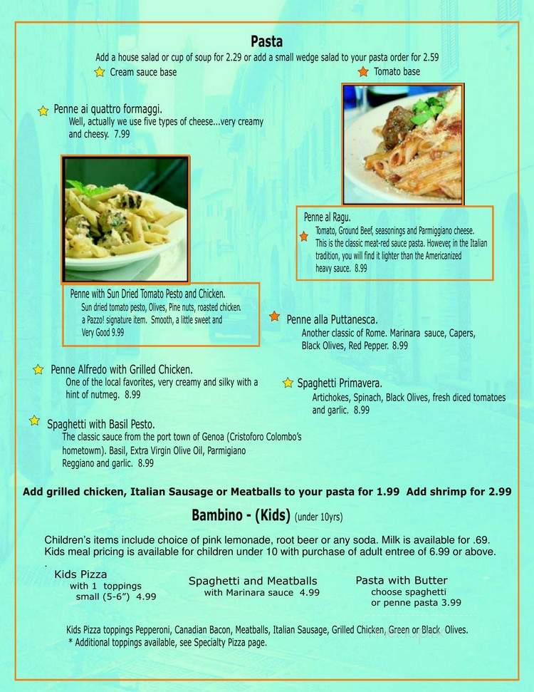 Pazzo - Flower Mound, TX menu_pic
