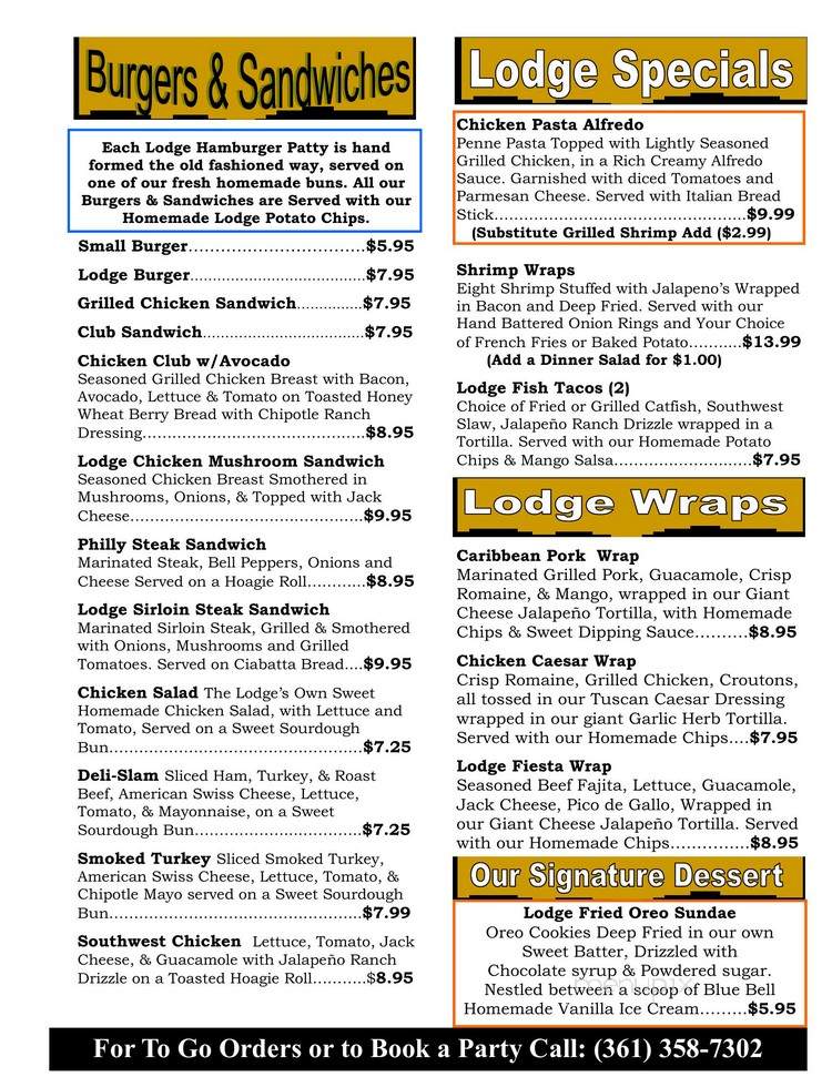 Shorty's Place - Beeville, TX menu_pic