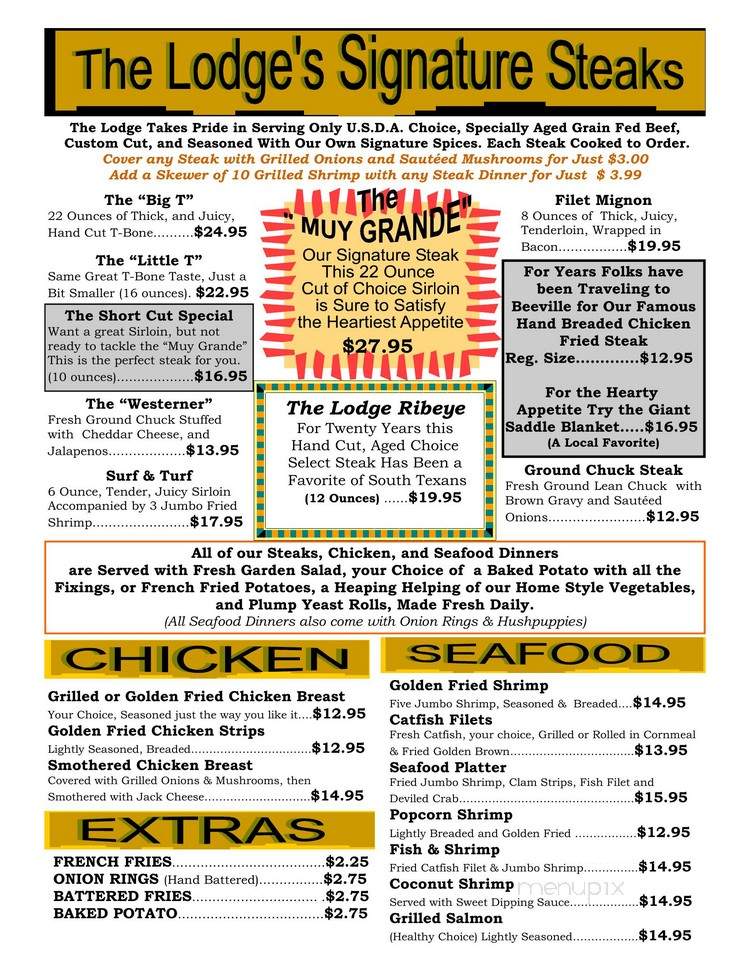 Shorty's Place - Beeville, TX menu_pic