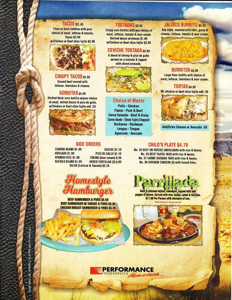 Taqueria El Potro - Corpus Christi, TX menu_pic