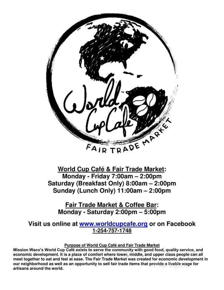 World Cup Cafe - Waco, TX menu_pic