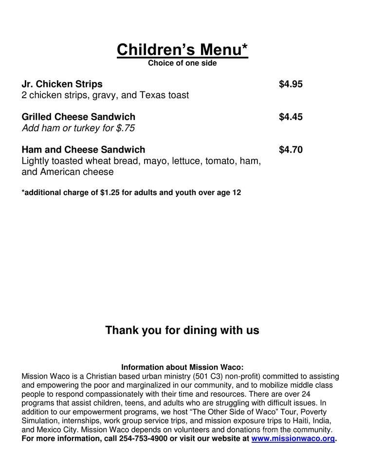 World Cup Cafe - Waco, TX menu_pic