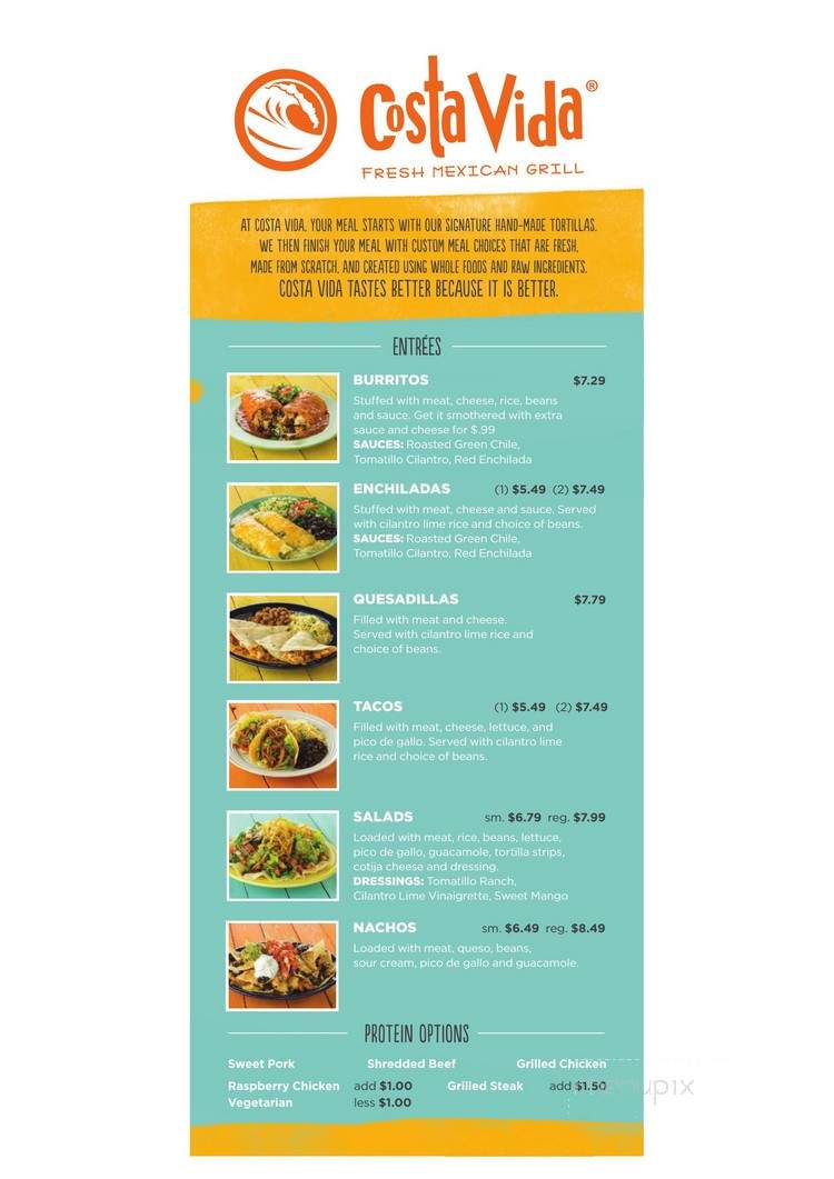 Costa Vida - Provo, UT menu_pic