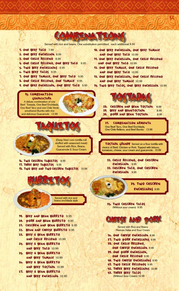 Mi Ranchito Grill 2 - South Salt Lake, UT menu_pic