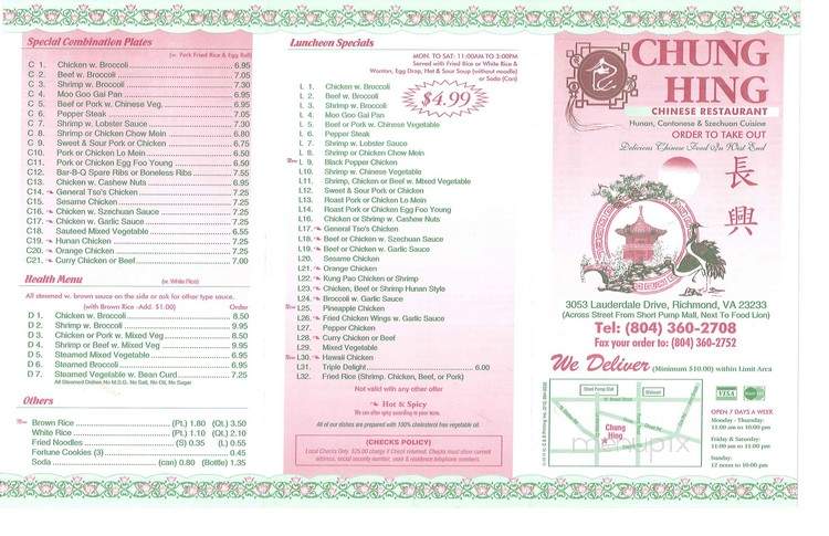 Chung Hing Chinese Restaurant - Richmond, VA