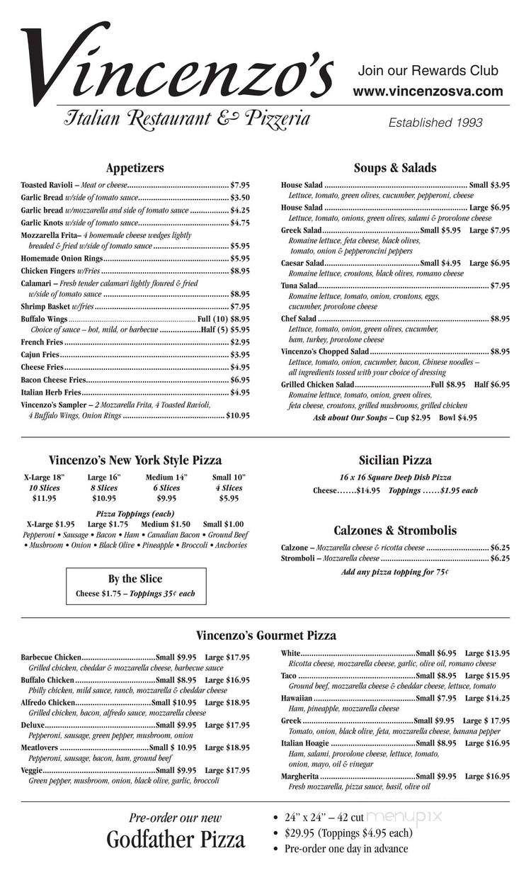 Vincenzo's Italian Restaurant - Colonial Heights, VA