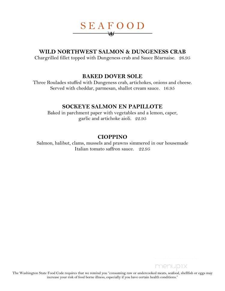 Belmont - Port Townsend, WA menu_pic