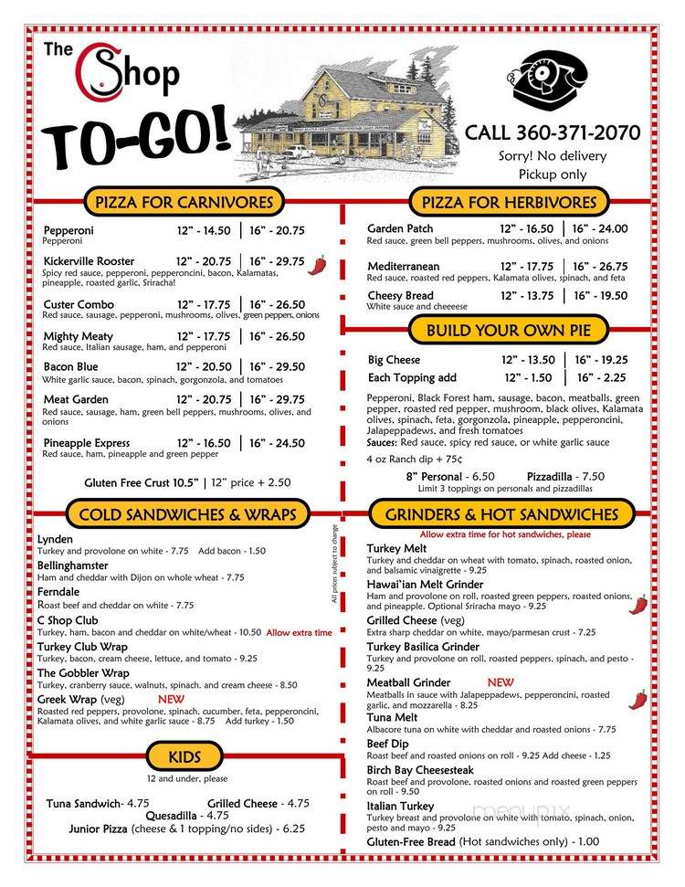 C Shop Summertime Cafe & Pizza - Blaine, WA menu_pic