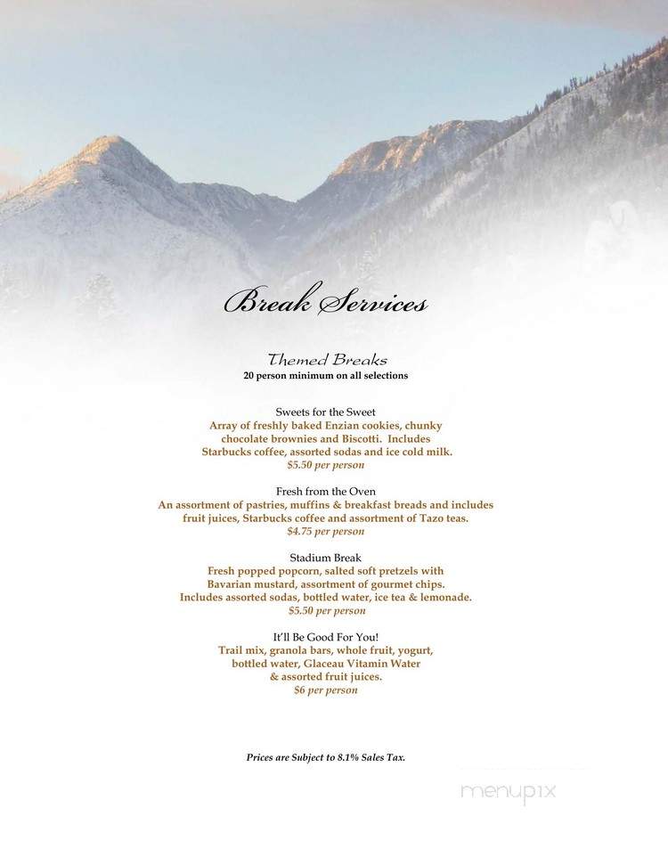 Enzian Inn - Leavenworth, WA menu_pic