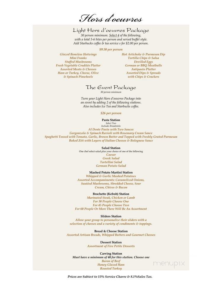 Enzian Inn - Leavenworth, WA menu_pic