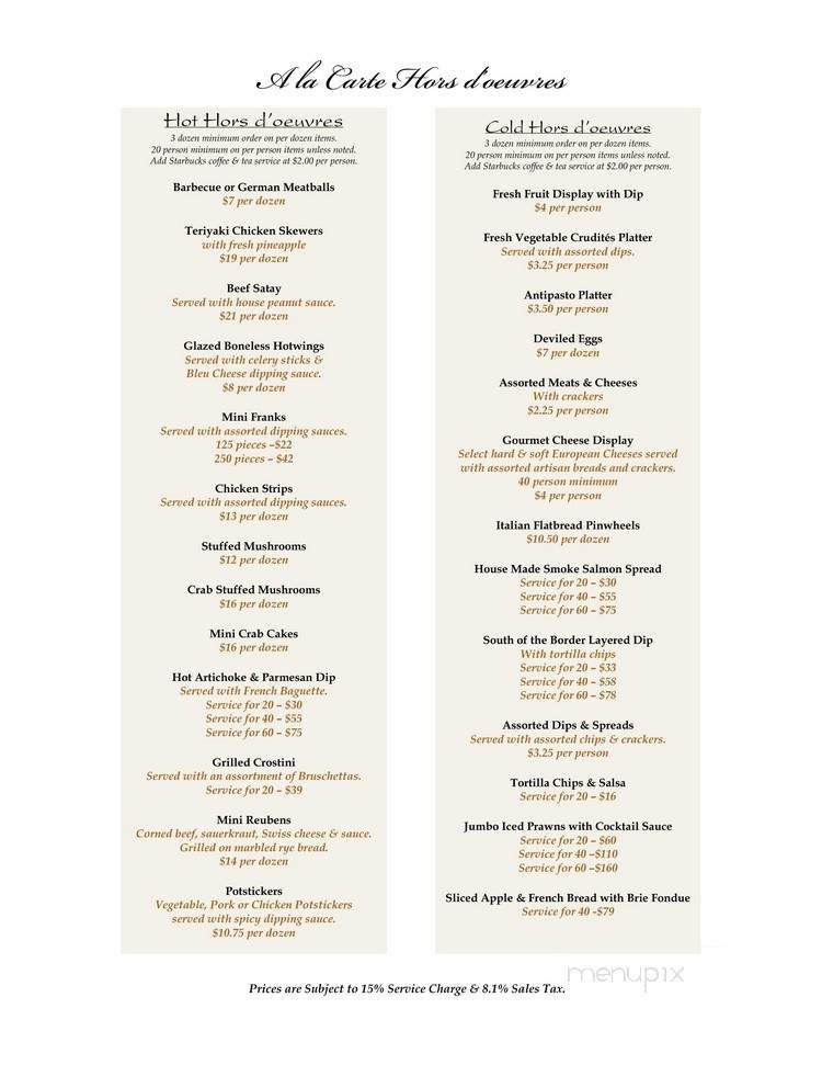 Enzian Inn - Leavenworth, WA menu_pic