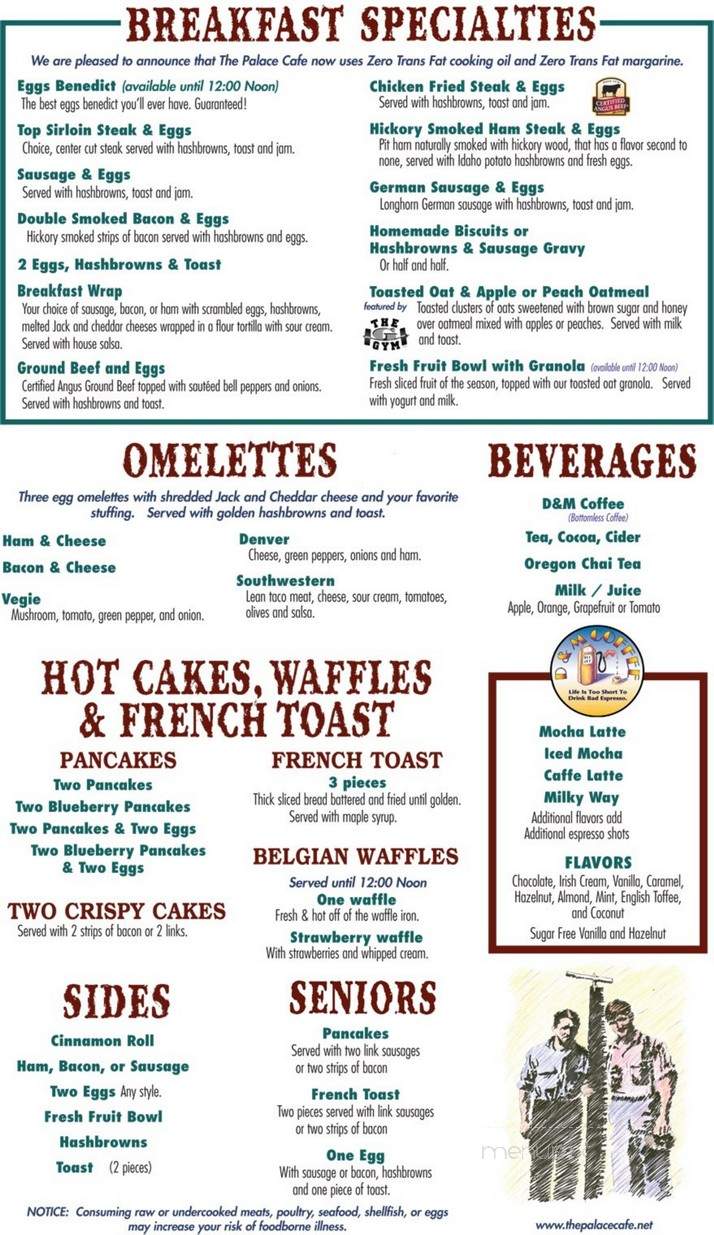 Menu Of Palace Cafe In Ellensburg Wa 926 Menu Of Palace Cafe In Ellensburg Wa 926