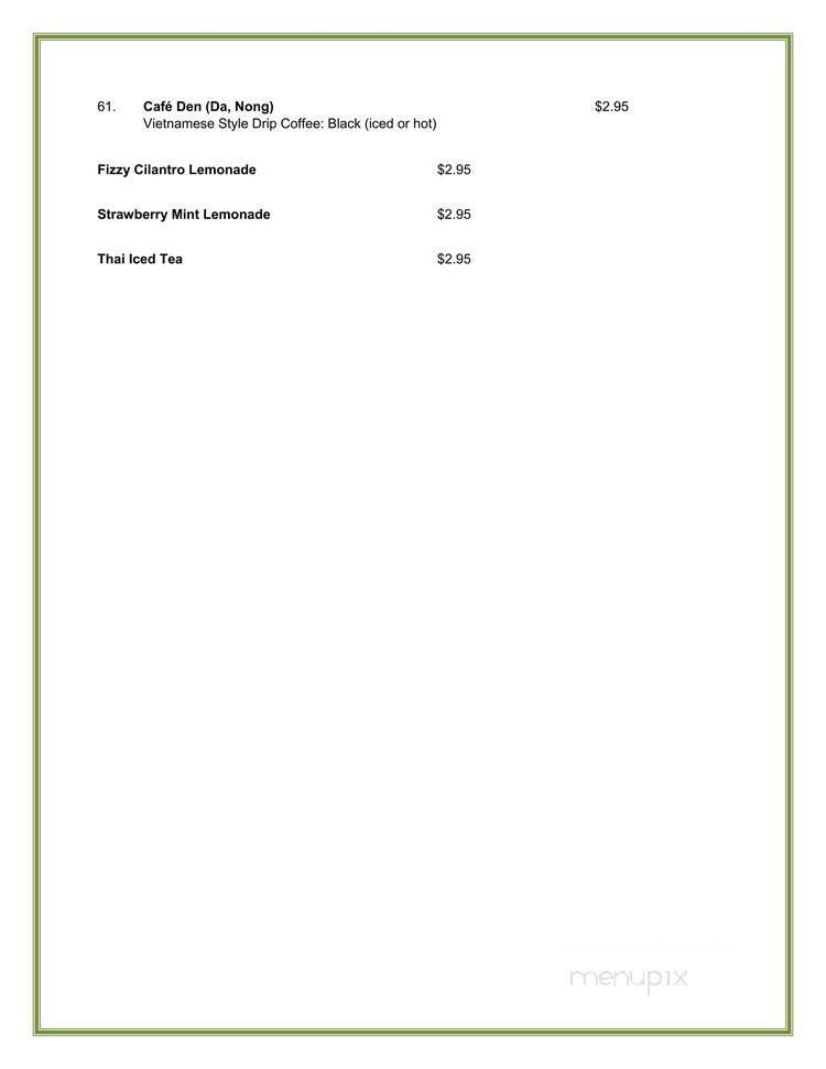 Pho Cyclo Cafe - Seattle, WA menu_pic