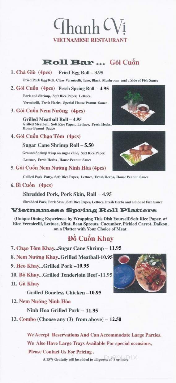 Thanh Vi - Seattle, WA menu_pic