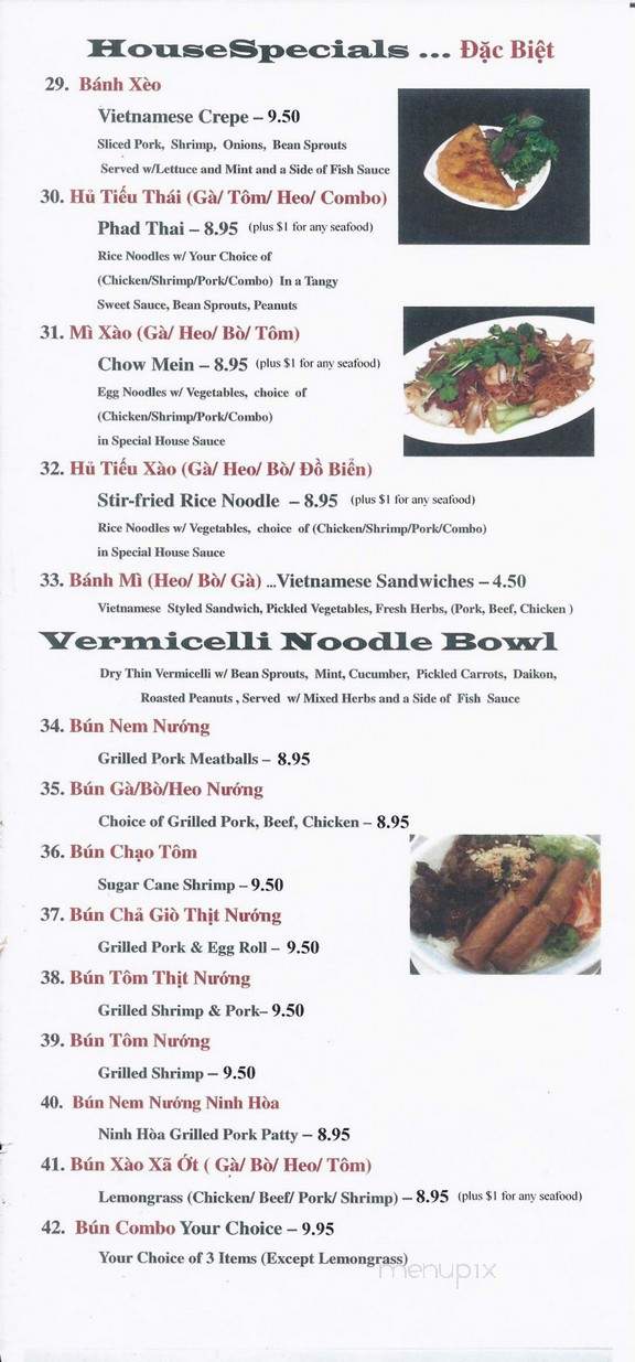 Thanh Vi - Seattle, WA menu_pic