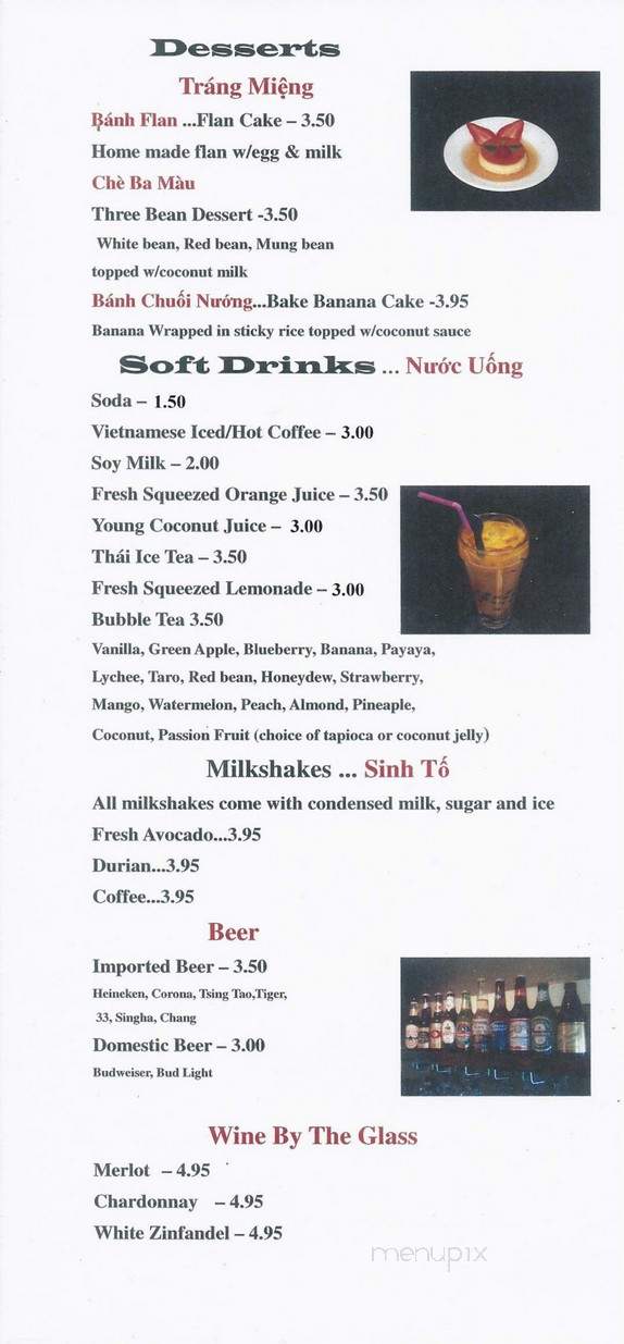 Thanh Vi - Seattle, WA menu_pic