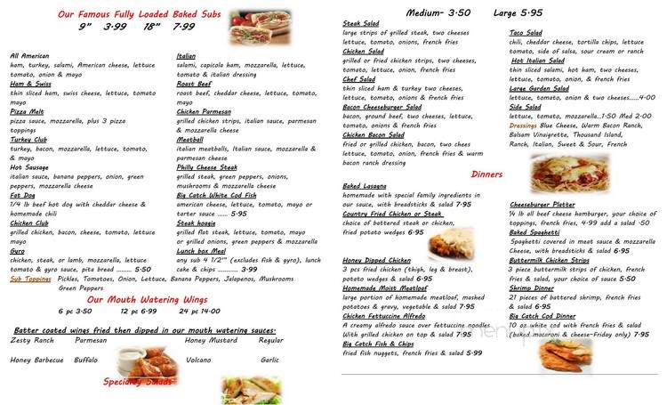 Country Boys Pizza & Subs - New Cumberland, WV menu_pic