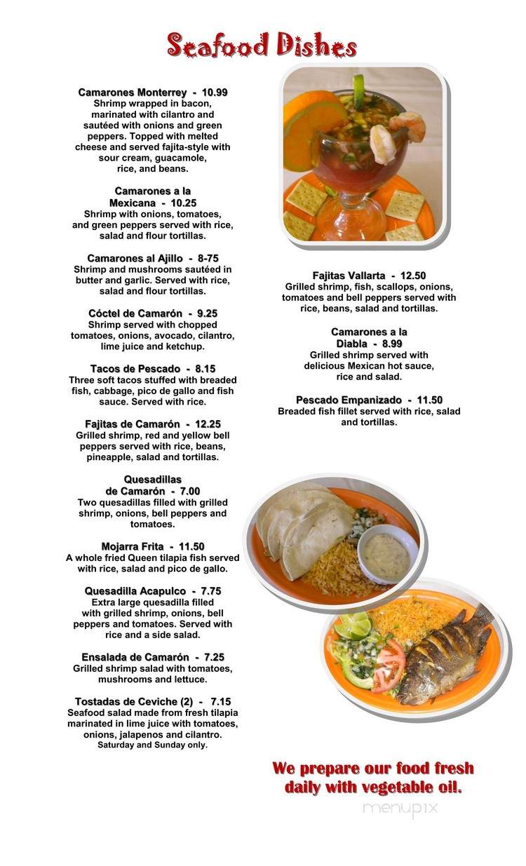 Hacienda Mexican Restaurant - Madison, WV menu_pic