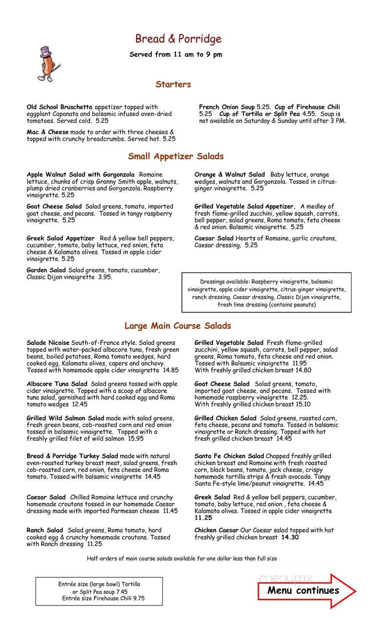 Bread & Porridge - Santa Monica, CA menu_pic