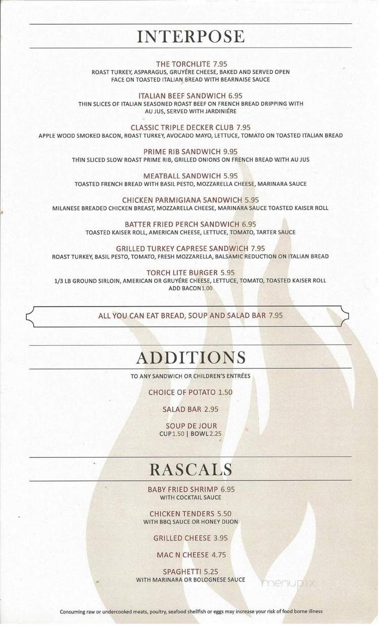 Anello's Torch Lite - Shawano, WI menu_pic