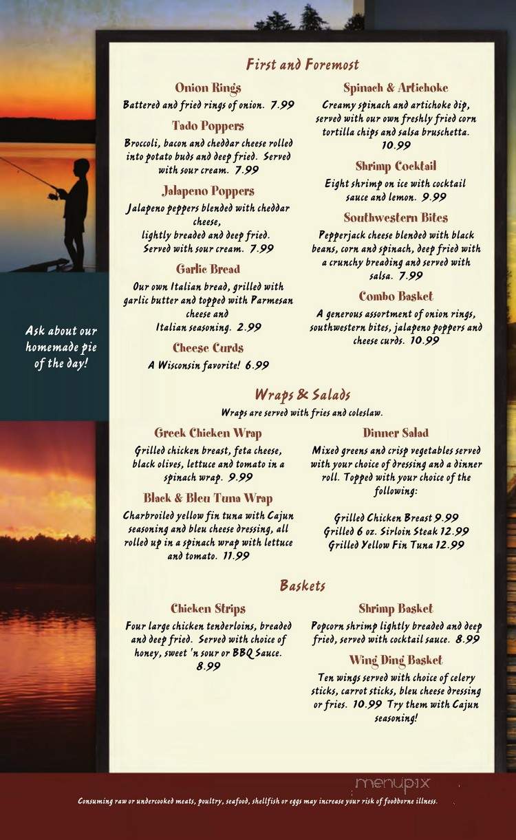 Beechmoor Restaurant & Lounge - Stone Lake, WI menu_pic