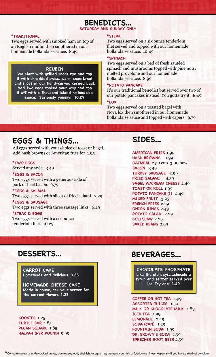 Benji's Delicatessen & Restaurant - Milwaukee, WI menu_pic
