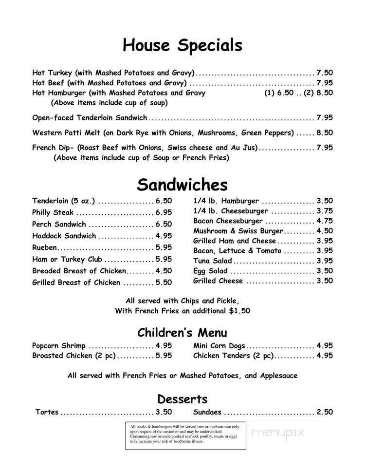 Green Street Food & Spirits - Manitowoc, WI menu_pic