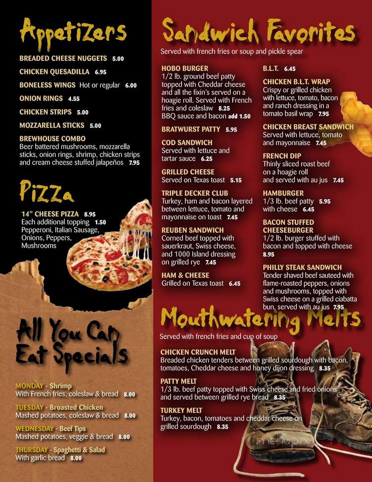 Hobo's Korner Kitchen - Belgium, WI menu_pic