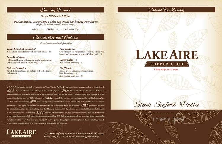 Lake Aire Supper Club - Wisconsin Rapids, WI