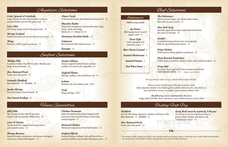 Lake Aire Supper Club - Wisconsin Rapids, WI menu_pic