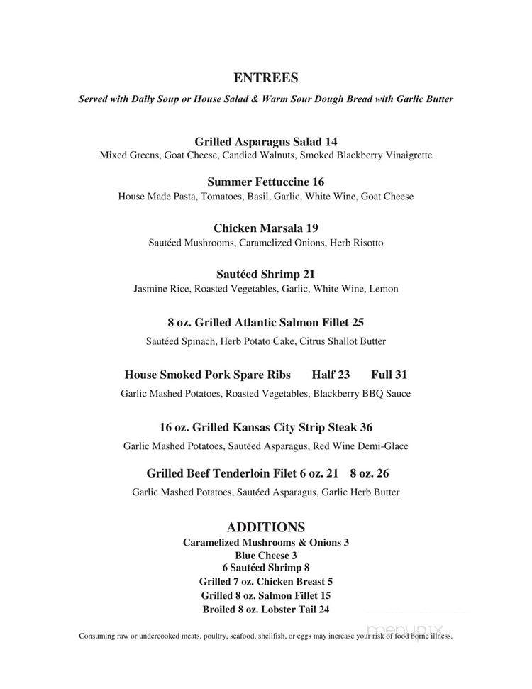 Ash’s Maxsells Suites & Celebrations - Florence, WI menu_pic