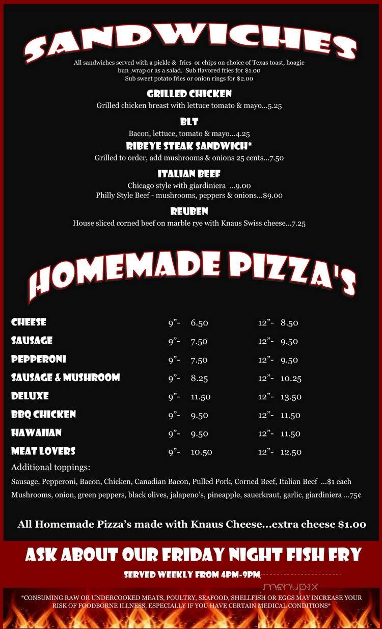 Player's Bar & Grill - Ripon, WI menu_pic