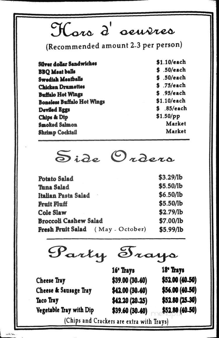 Red's Pizza - Oshkosh, WI menu_pic