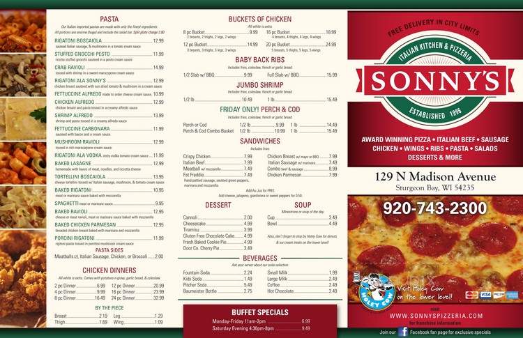 Sonny's Pizzeria - Sturgeon Bay, WI