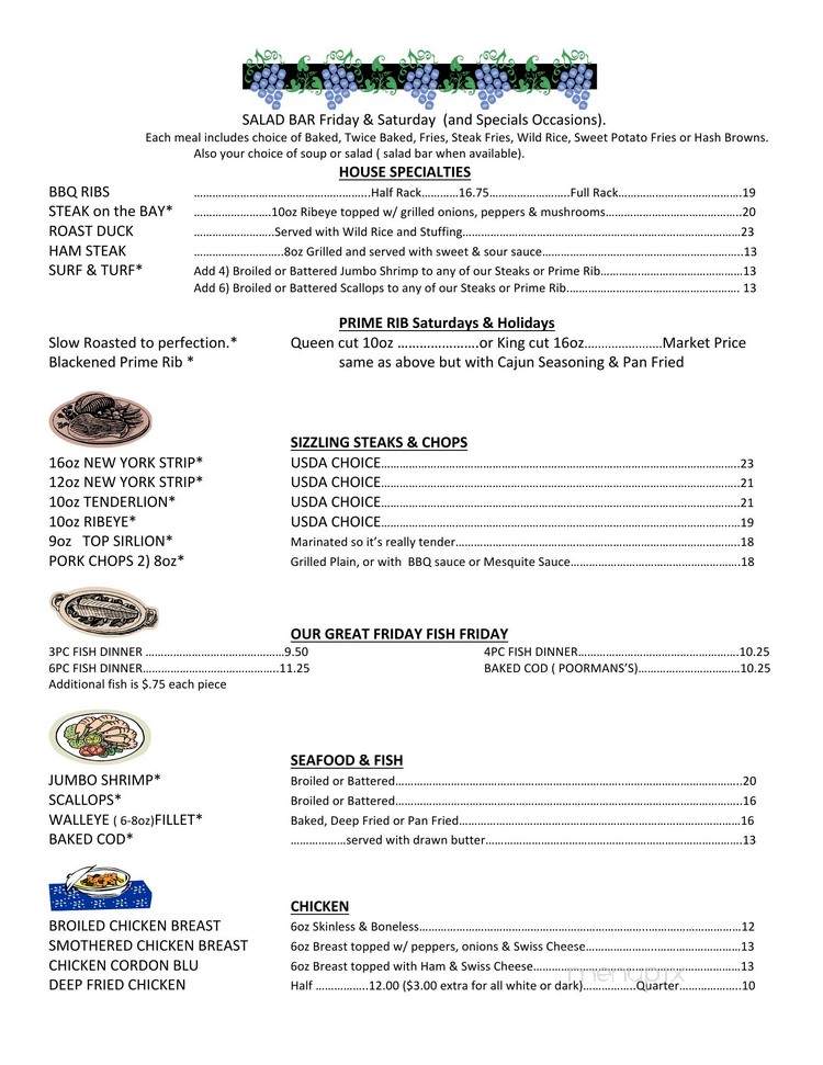 Sunset Bay On Solberg Lake - Phillips, WI menu_pic