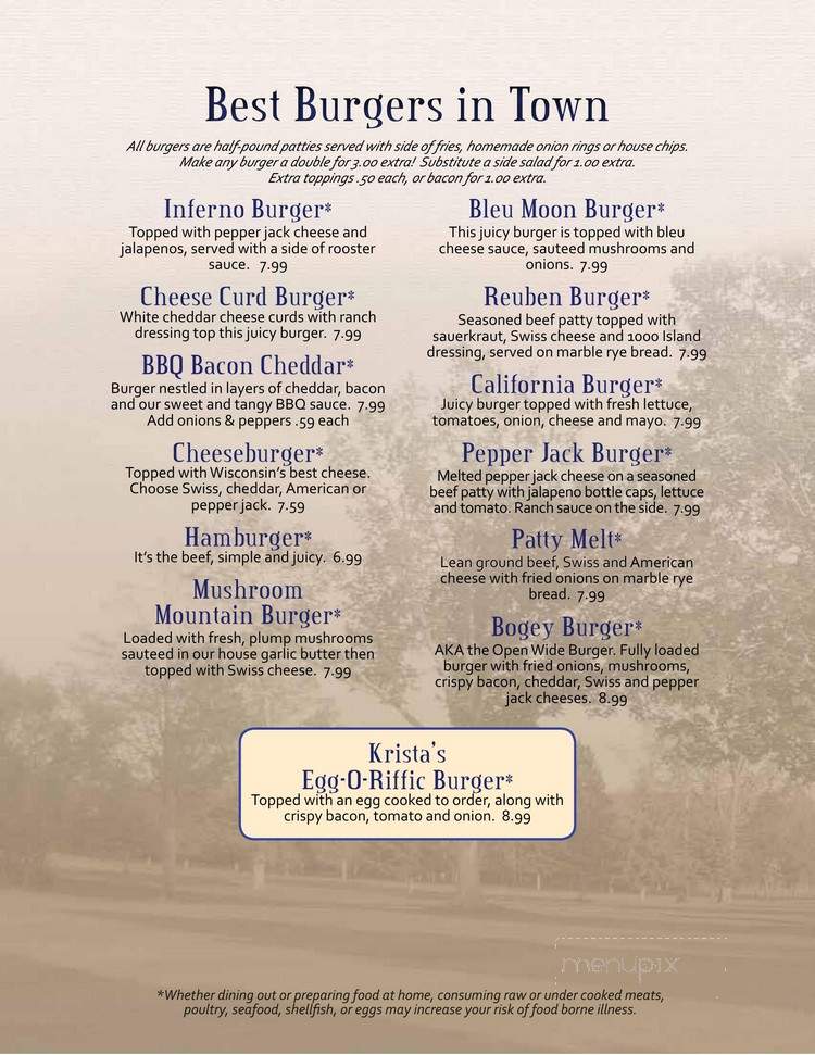 Tee-A-Way Golf & Supper Club - Ladysmith, WI menu_pic